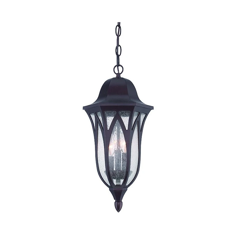Hanging Light with Geometric Glass Shade – Contemporary Ceiling Lamp