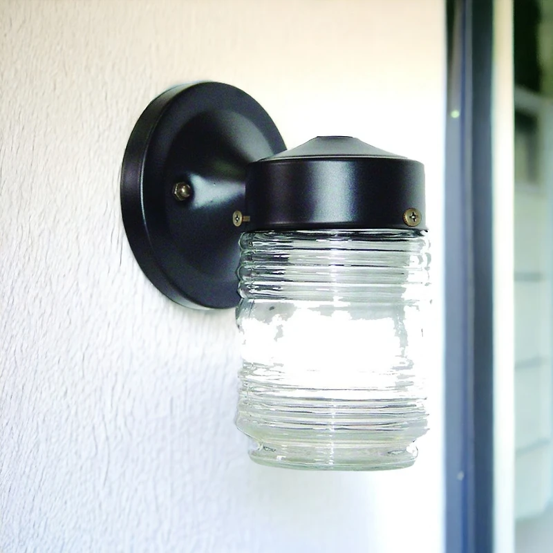 Standard Jelly Jar Outdoor Wall Light for Porch and Entryway