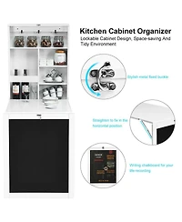 Convertible Wall Mounted Table with A Chalkboard