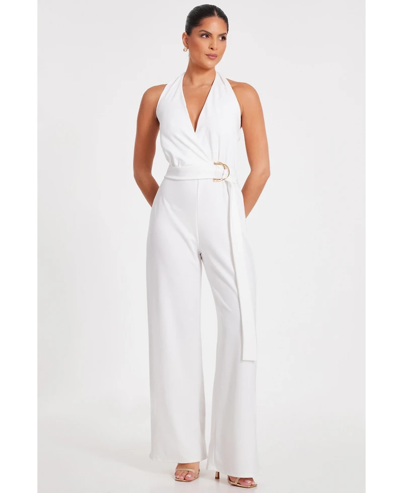 Quiz Women's Scuba Crepe Halter Jumpsuit