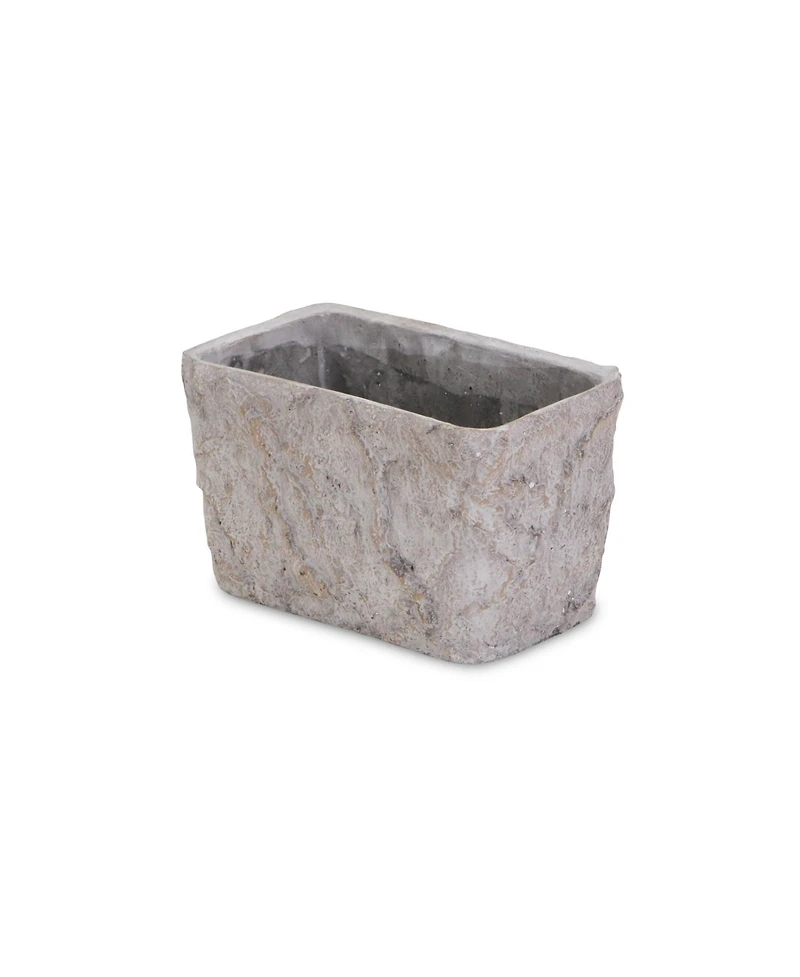 Speckle Glaze Cement Rectangular Pot Planter – Indoor & Outdoor Decorative Pot