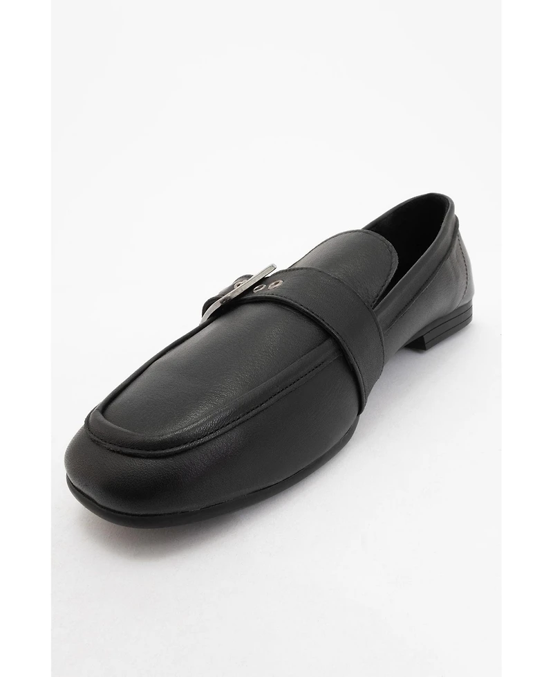 Jade Leather Flat Loafers (Women)