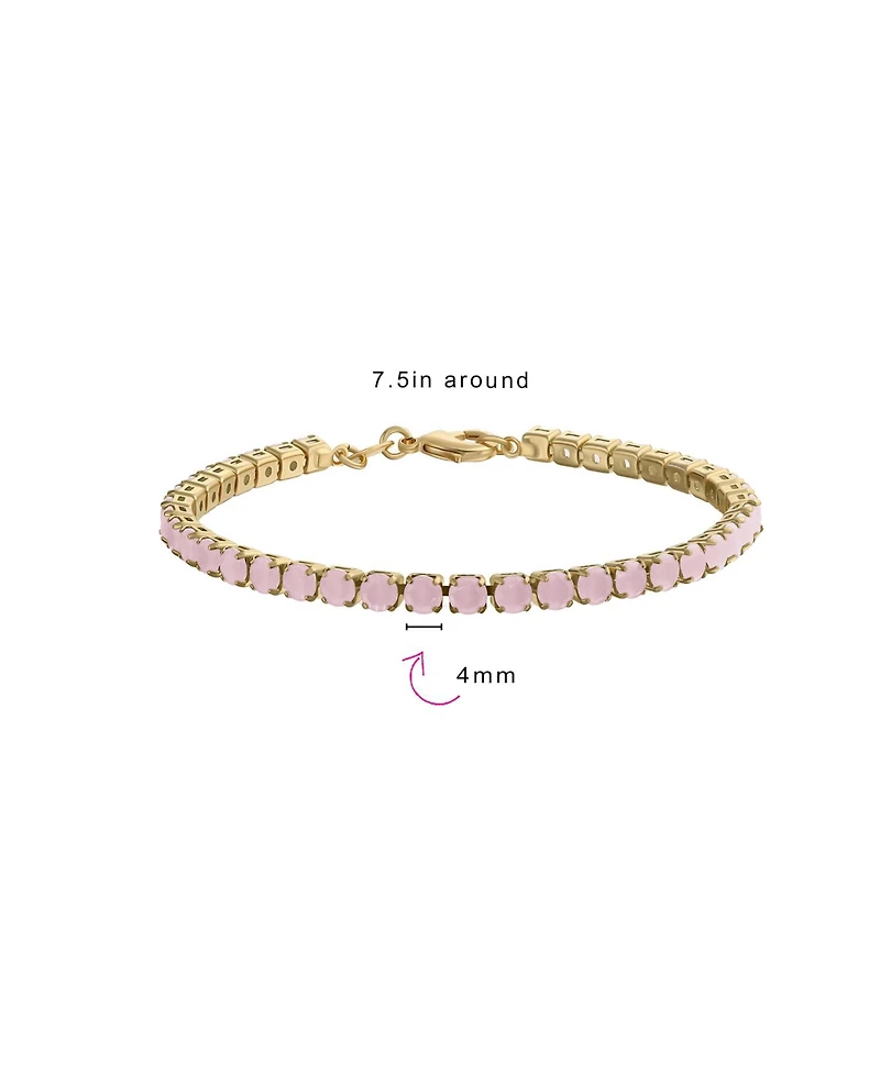 Bling Jewelry Classic 12CTW Prong Basket Set Solitaire Round Cubic Zirconia Cabochon Cz Tennis Bracelet Gold Plated 7.5 Inch