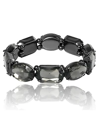 Jessica Simpson Black Crystal Stretch Bracelet – Elegant Fashion Jewelry
