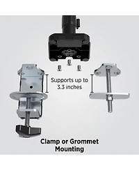 ProMounts Landscape to Portrait Single Monitor Arm for 13” to 32” Screens Holds up to 17.6 lbs