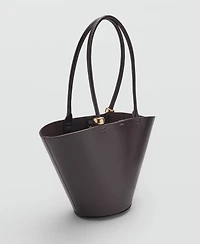 Mango Women's Metallic Detail Shopper Bag