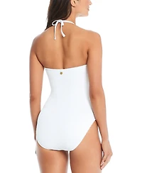 Bleu by Rod Beattie Women's Pucker Up Bandeau One-Piece Swimsuit