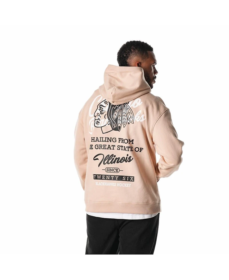 The Wild Collective Men's and Women's Cream Chicago Blackhawks Pullover Hoodie