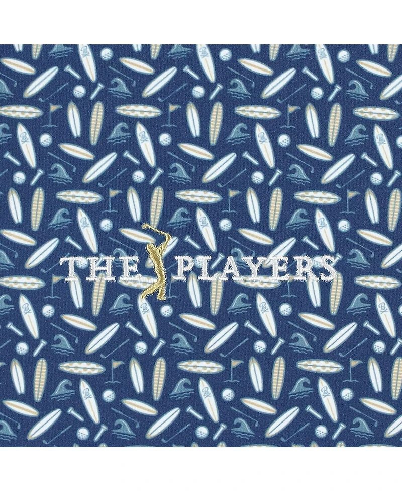 Barstool Golf Men's Navy The Players Surf N Turf Printed Polo Shirt