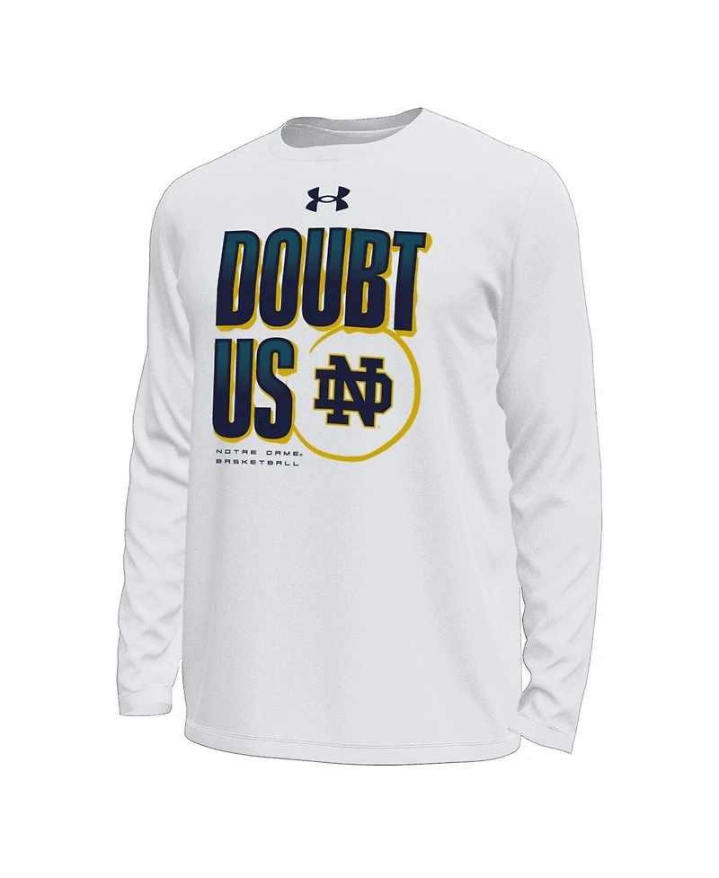 Under Armour Men's White Notre Dame Fighting Irish March Madness Unity Long Sleeve T-Shirt