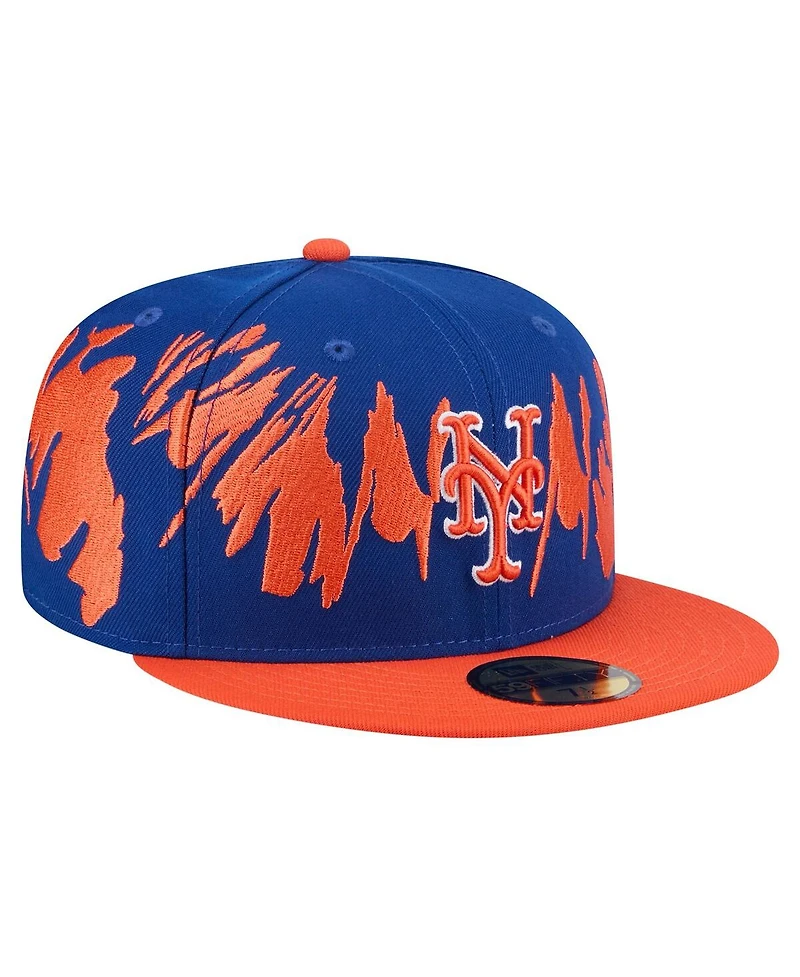 New Era Men's Royal/Orange York Mets Retro Pattern 59FIFTY Fitted Hat