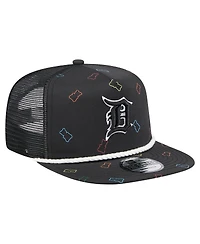 New Era Men's Black Detroit Tigers Gummy Golfer Trucker Adjustable Hat