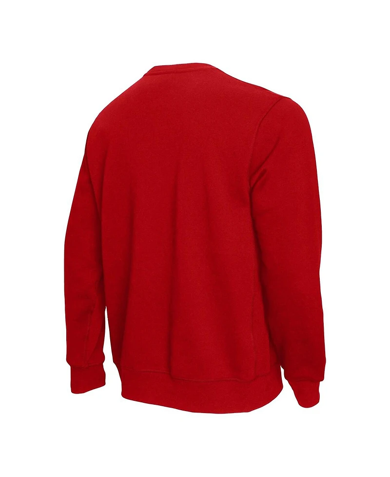 Mitchell & Ness Men's Red Wisconsin Badgers Elite Script Pullover Sweatshirt