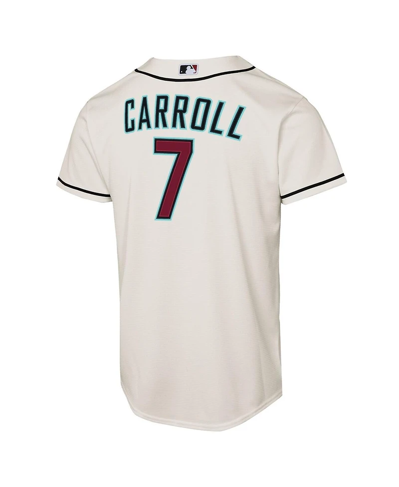 Nike Big Boys and Girls Corbin Carroll Cream Arizona Diamondbacks Home Replica Player Jersey