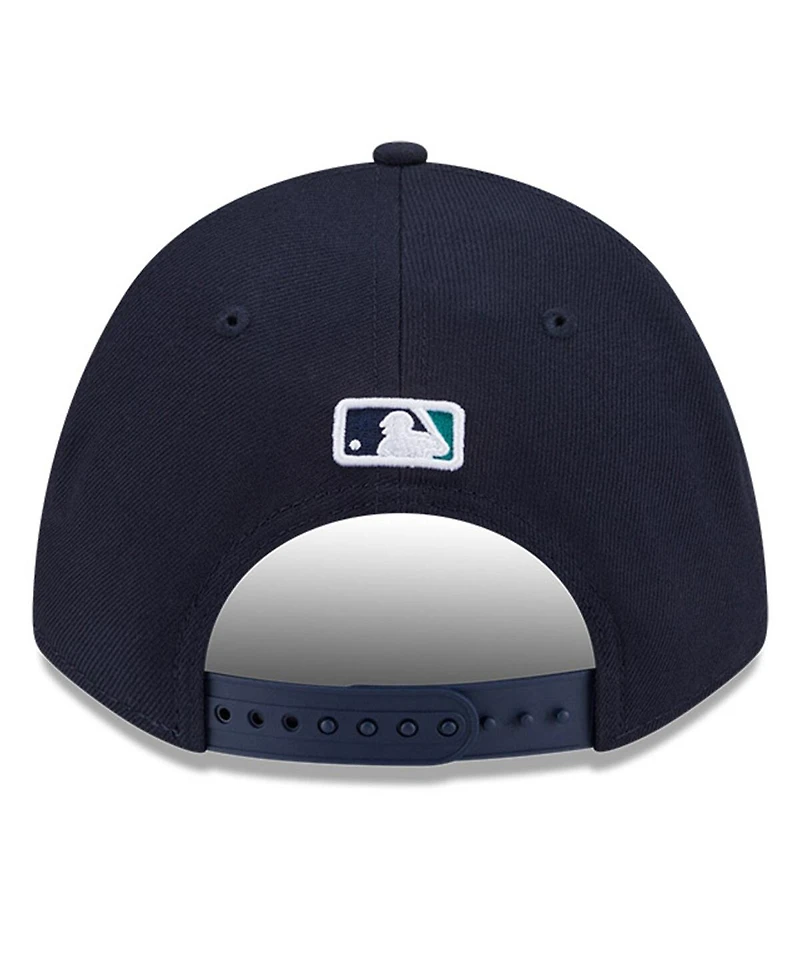 New Era Men's Navy Seattle Mariners Player Replica 9FORTY Adjustable Hat