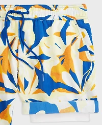 Mode of One Men's Floral Tones Regular-Fit Printed Swim Trunks, Exclusively at Macy's