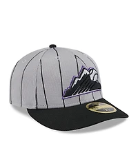 New Era Men's Gray/Black Colorado Rockies 2025 Batting Practice Low Profile 59FIFTY Fitted Hat