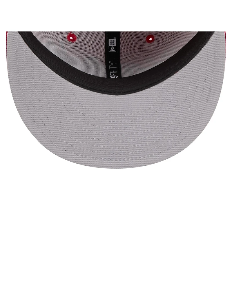 New Era Men's Red Washington Nationals Overlap 59FIFTY Fitted Hat