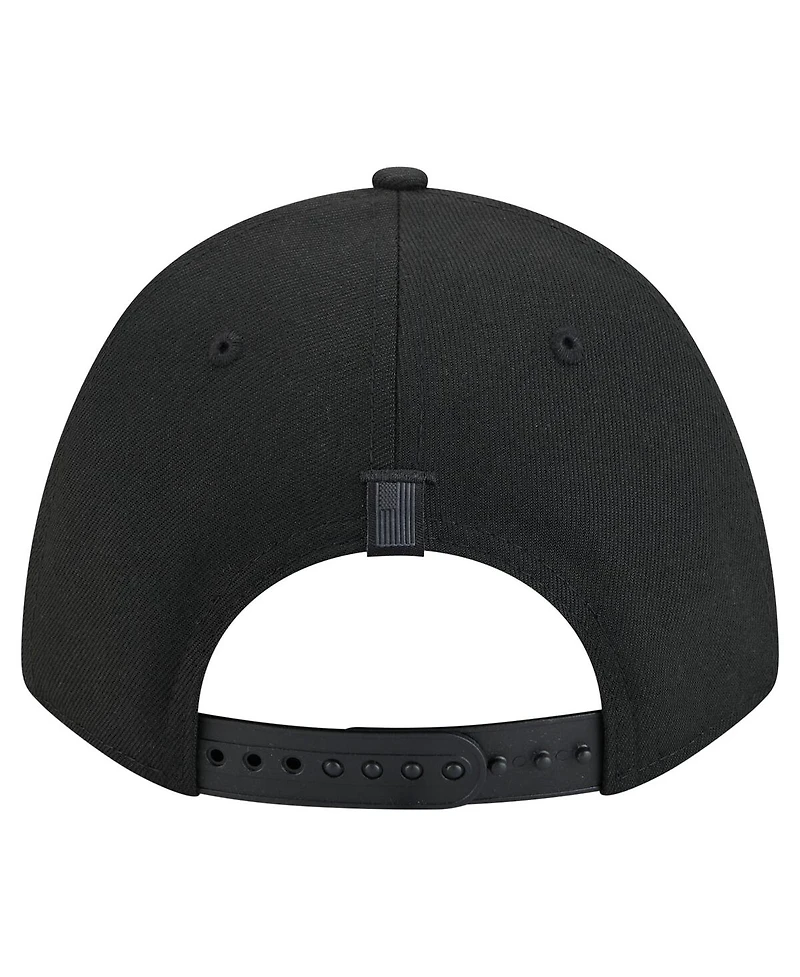 New Era Men's Black Los Angeles Lakers Game Day Flag A-Frame 9FORTY Adjustable Hat