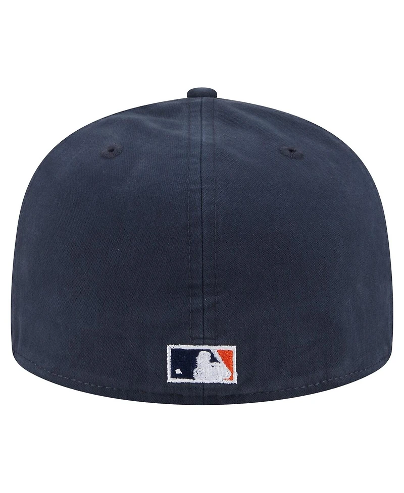 New Era Men's Navy Houston Astros Championship Side Flag A-Frame 59FIFTY Fitted Hat
