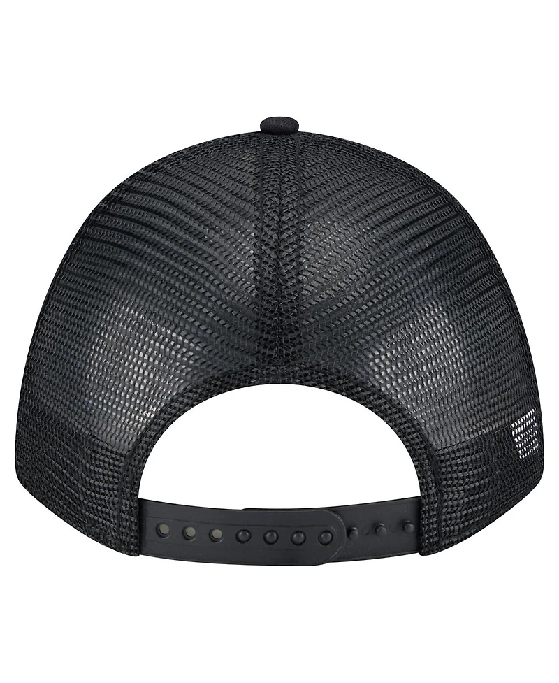New Era Men's Black New York Mets Gradient 9FORTY A-Frame M-Crown Trucker Adjustable Hat