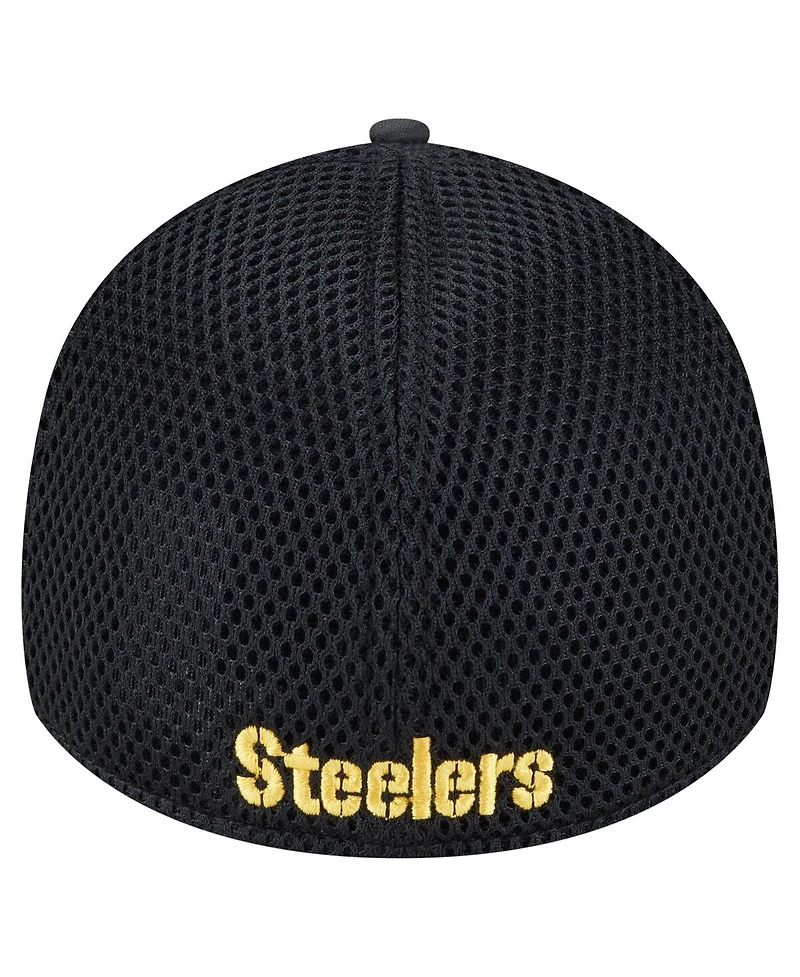 New Era Men's Black Pittsburgh Steelers Active Camo 39THIRTY Flex Hat