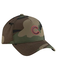 New Era Men's Camo Chicago Cubs Woodland Team Pop 9FORTY A-Frame Adjustable Hat