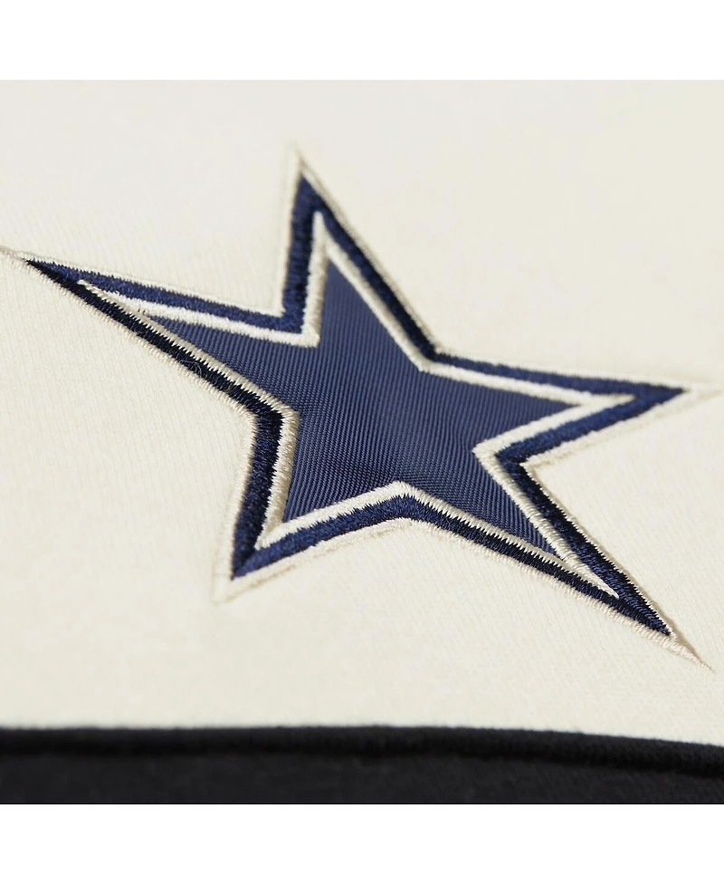 Mitchell & Ness Men's Cream/Gray Dallas Cowboys Head Coach Vintage Logo Pullover Hoodie