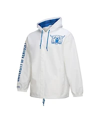 Mitchell & Ness Men's White Kentucky Wildcats Coaches Full-Snap Hoodie Jacket