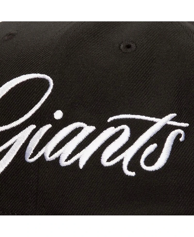 Mitchell & Ness Men's Black San Francisco Giants Just Don x Mlb Lux Script Snapback Hat