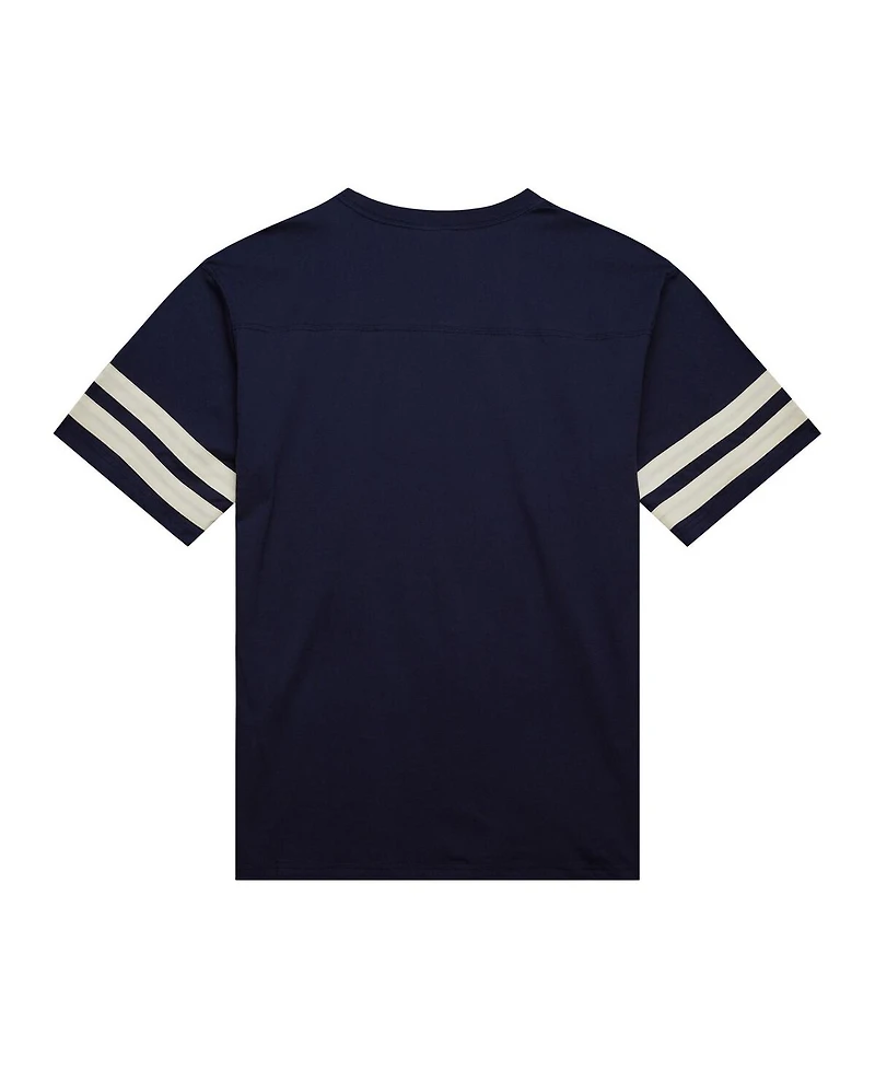 Mitchell & Ness Men's Navy Yale Bulldogs Vintage Logo Heavyweight Yoke T-Shirt