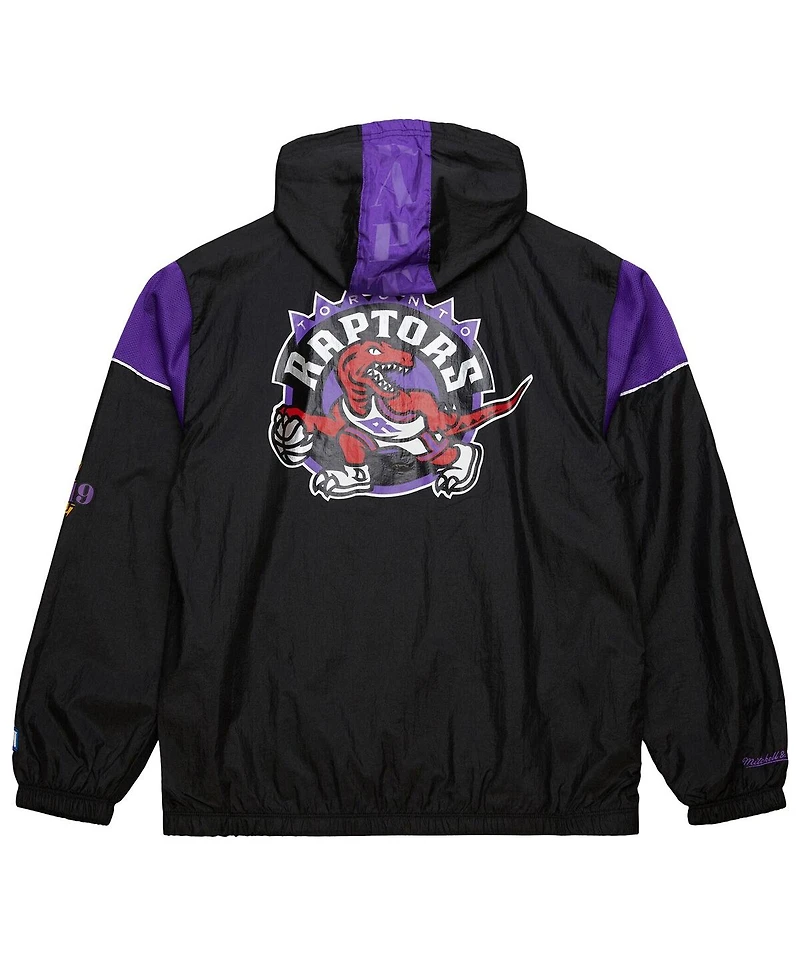 Mitchell & Ness Men's and Women's Black Toronto Raptors Hardwood Classics Team Og 3.0 Anorak Half-Zip Windbreaker Jacket