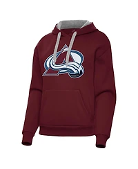 Antigua Women's Burgundy Colorado Avalanche Victory Pullover Hoodie