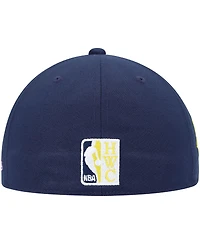 Mitchell & Ness Men's Navy New Jersey Nets 35 Years Burnt Sunrise Fitted Hat