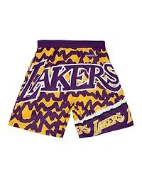 Mitchell & Ness Men's Purple/Gold Los Angeles Lakers Jumbotron 2.0 Sublimated Shorts