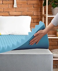 Payton 1" Convoluted Gel Memory Foam Mattress Topper