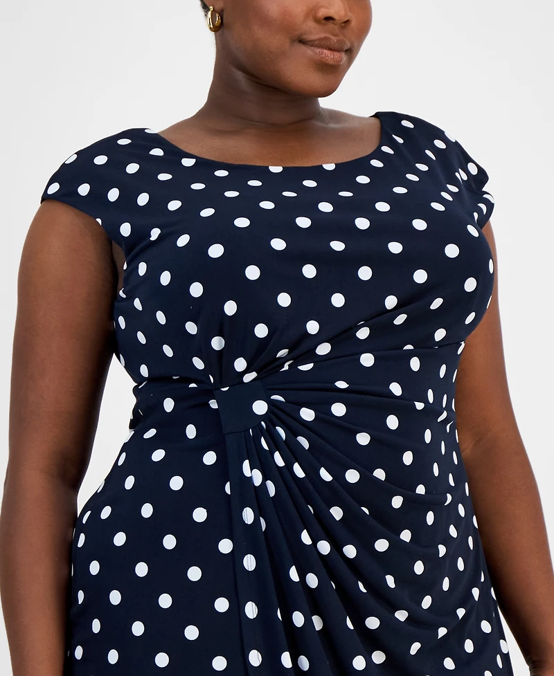 Connected Plus Printed Jersey Sheath Dress