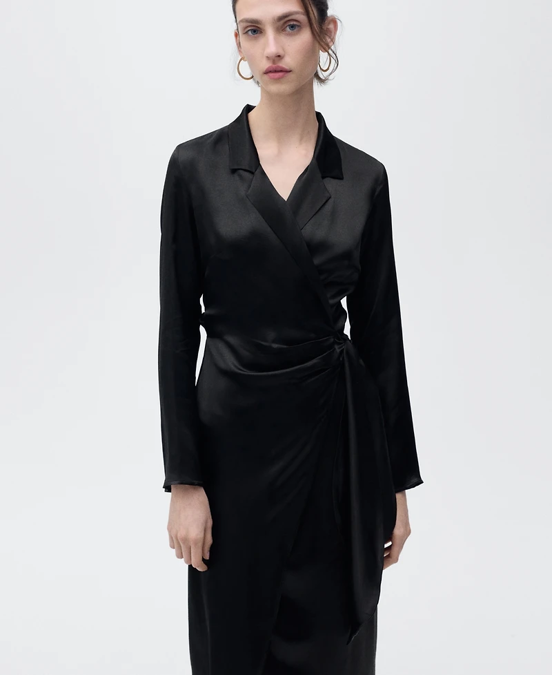 Mango Women's Wrap Midi Dress