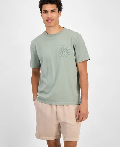 Sun + Stone Men's Short Sleeve Embroidered Crewneck T-Shirt, Exclusively at Macy's