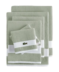 Lacoste Home Heritage Sport Stripe Logo Cotton 6-Pc. Bath Towel Set