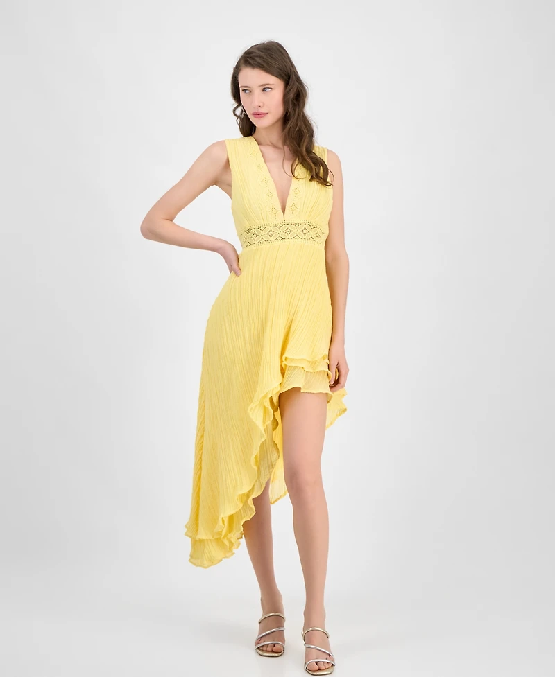 Guess Women's Sleeveless High-Low Danny Dress