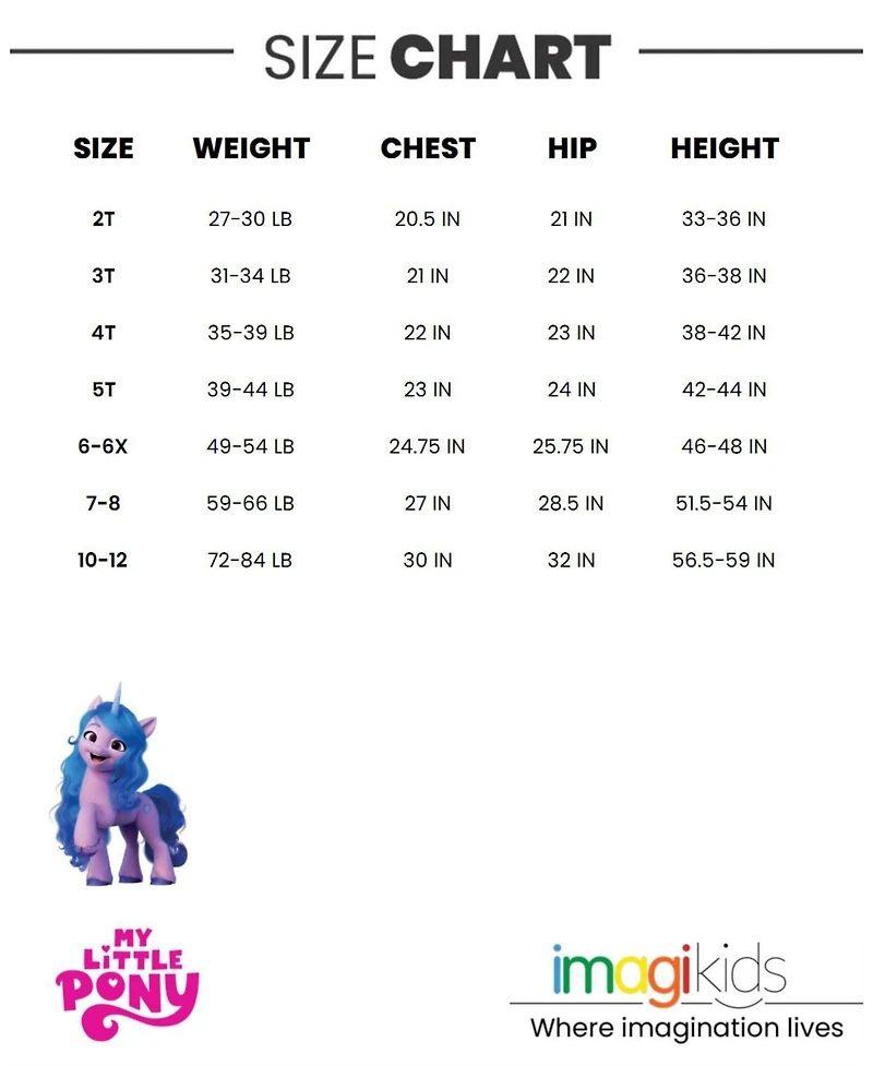 My Little Pony Toddler Girls Zipp Storm Sunny Starscout Izzy Moonbow Pullover Fleece Hoodie & Leggings Outfit Set to Big Kid
