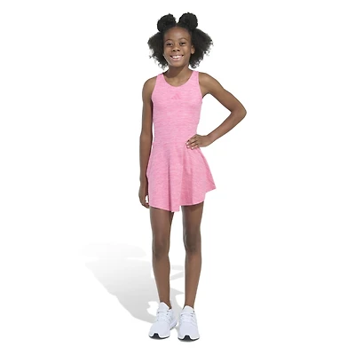 adidas Big Girls Melange Flounce Racerback Sleeveless Dress