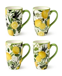 Certified International Limone 4-Pc. Mugs, Service For 4