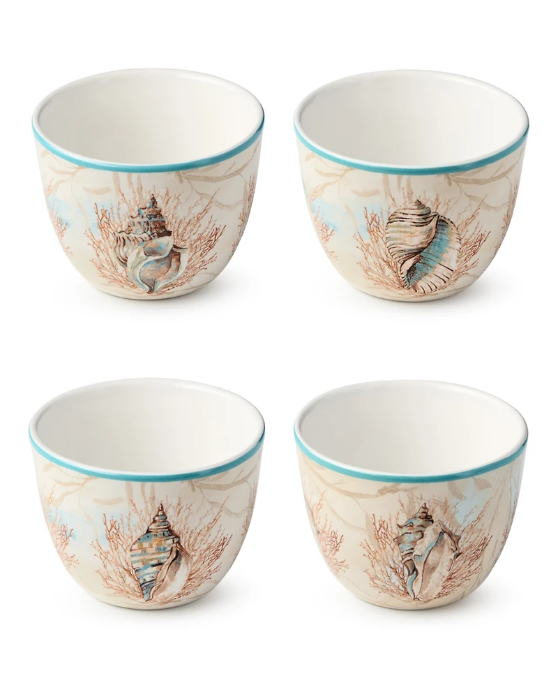 Certified International Escape to the Sea Ice Cream 4-Pc. Bowls, Service For 4