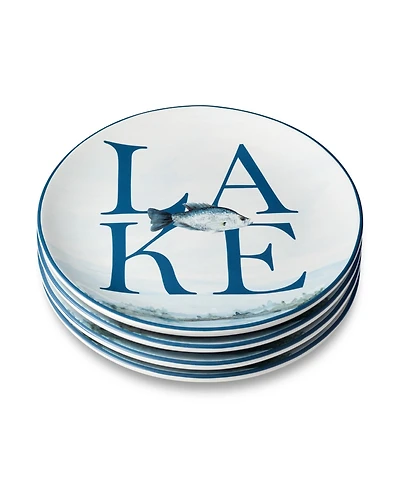 Certified International Wake At The Lake 4-Pc. Dinner Plates, Service For 4