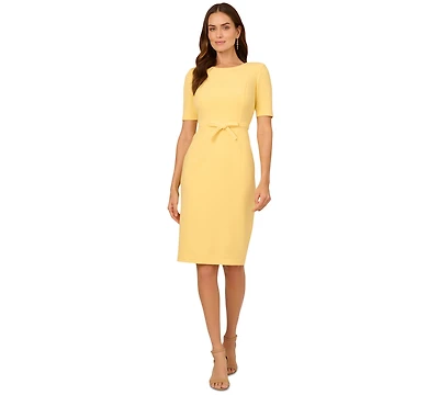 Adrianna Papell Women's Mini Bow-Front Sheath Dress