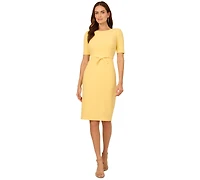 Adrianna Papell Women's Mini Bow-Front Sheath Dress