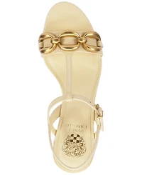 Vince Camuto Women's Chirie Chain T-Strap Block-Heel Sandals