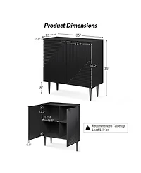 Burkart 35"Tall And 2Doors Modern Accent Cabinet